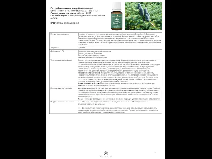 Пихта бальзамическая (Abies balsamea ) Ботаническое семейство: Pinaceae (сосновые) Страна происхождения: Айдахо, США