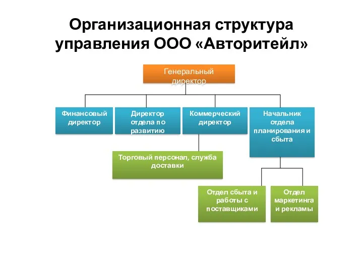 Организационная структура управления ООО «Авторитейл»