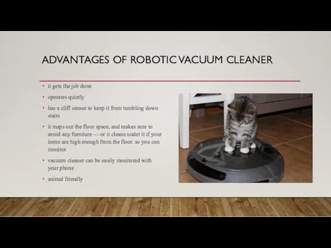 ADVANTAGES OF ROBOTIC VACUUM CLEANER it gets the job done
