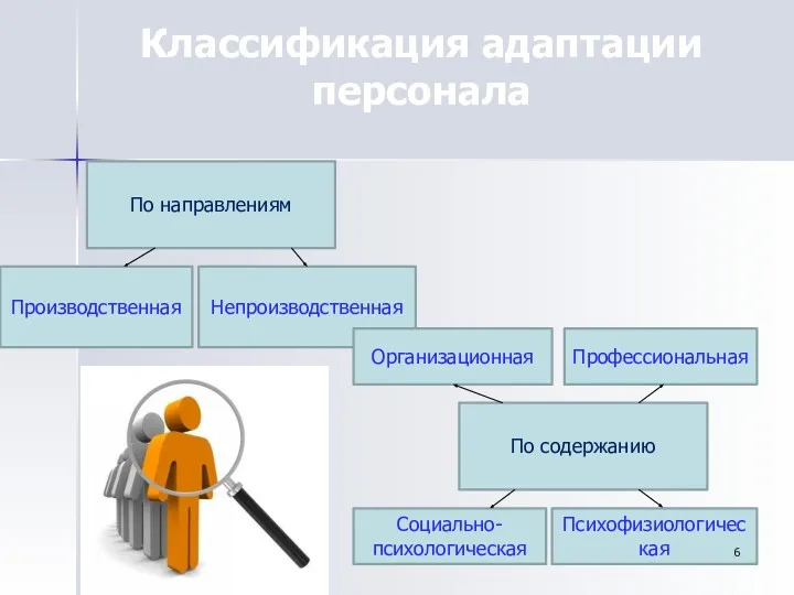 Классификация адаптации персонала