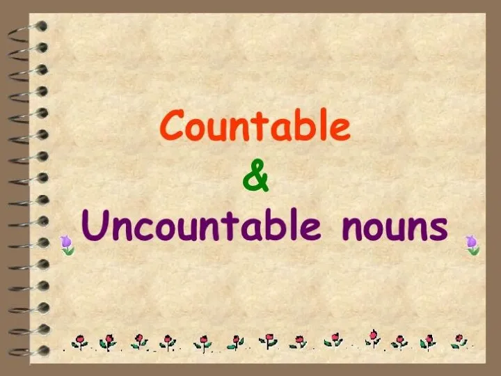 Countable nouns. Uncountable nouns