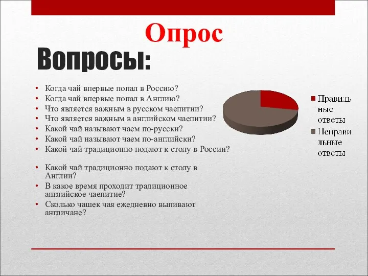 Вопросы: Когда чай впервые попал в Россию? Когда чай впервые