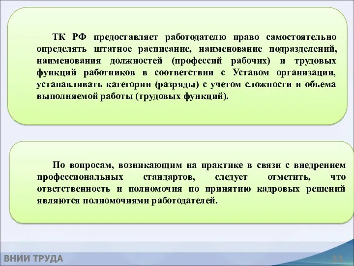 ТК РФ предоставляет работодателю право самостоятельно определять штатное расписание, наименование