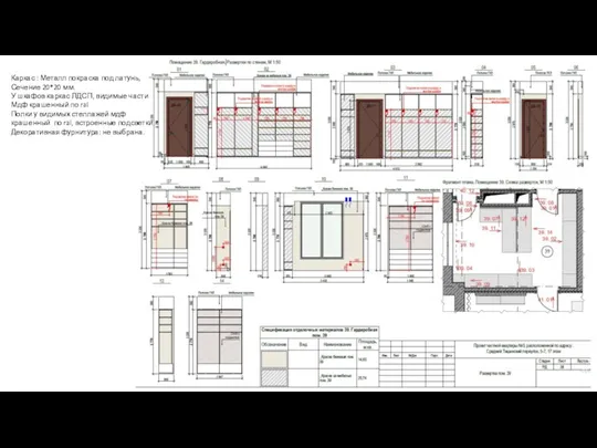 Каркас : Металл покраска под латунь, Сечение 20*20 мм. У