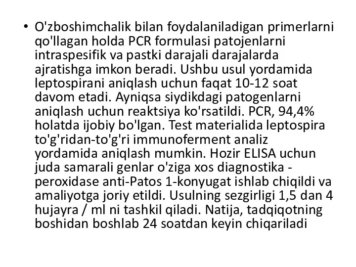 O'zboshimchalik bilan foydalaniladigan primerlarni qo'llagan holda PCR formulasi patojenlarni intraspesifik