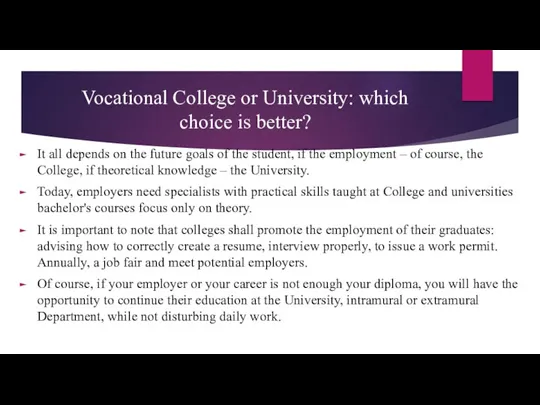 Vocational College or University: which choice is better? It all