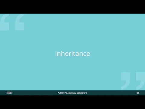 Inheritance Python Programming Solutions ©