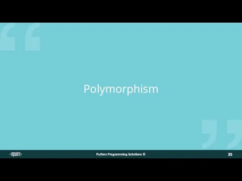 Polymorphism Python Programming Solutions ©