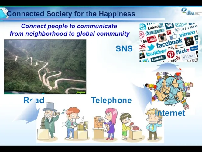 Connected Society for the Happiness Connect people to communicate from