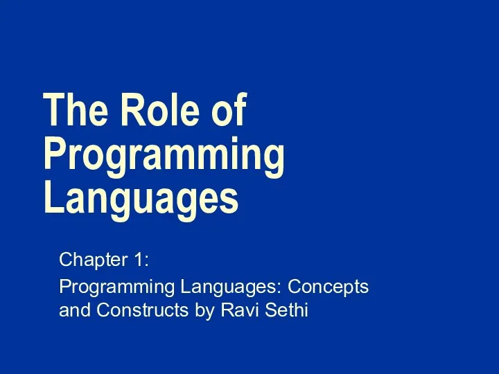 Programming Languages: Concepts and Constructs by Ravi Sethi