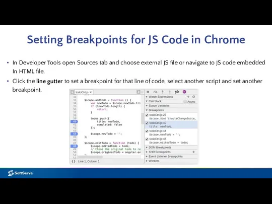 Setting Breakpoints for JS Code in Chrome In Developer Tools