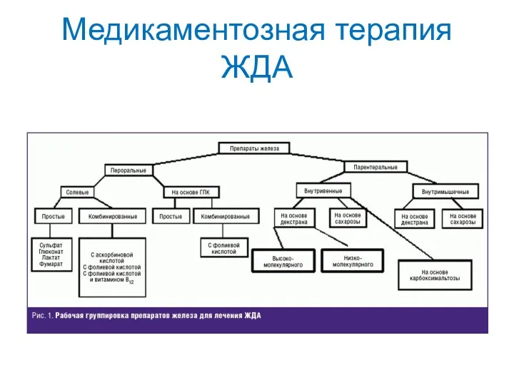 Медикаментозная терапия ЖДА