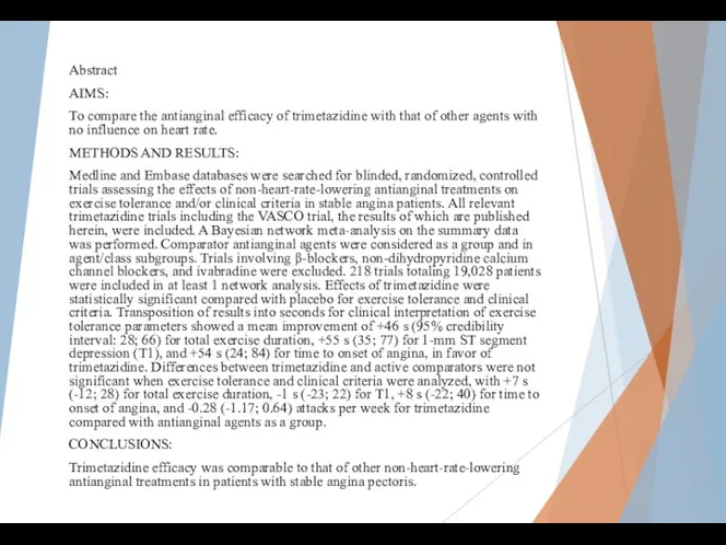 Abstract AIMS: To compare the antianginal efficacy of trimetazidine with that of other