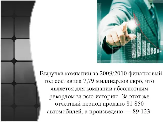 Выручка компании за 2009/2010 финансовый год составила 7,79 миллиардов евро,