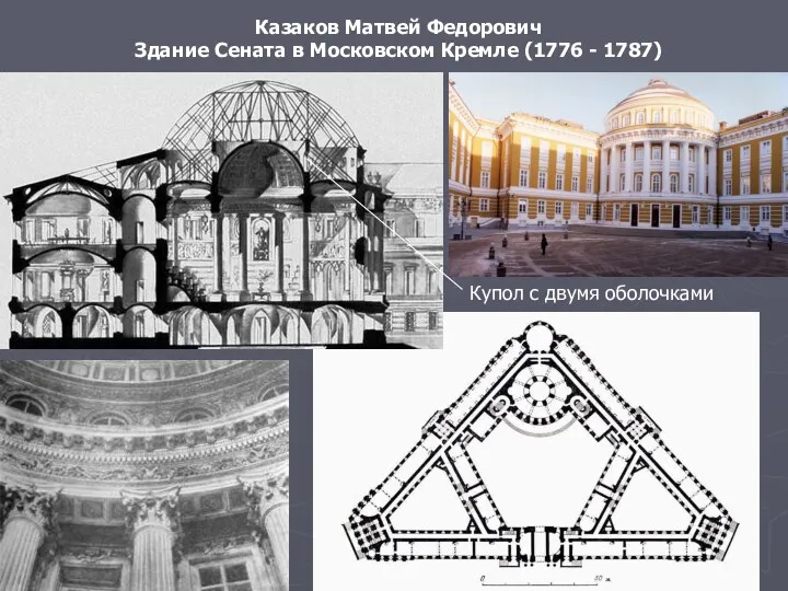 Казаков Матвей Федорович Здание Сената в Московском Кремле (1776 - 1787) Купол с двумя оболочками