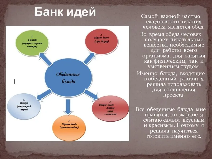 Самой важной частью ежедневного питания человека является обед. Во время