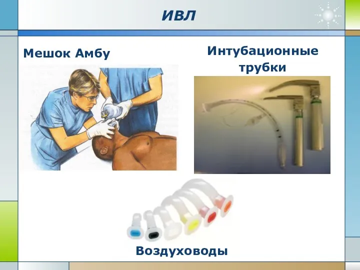 ИВЛ Мешок Амбу Интубационные трубки Воздуховоды