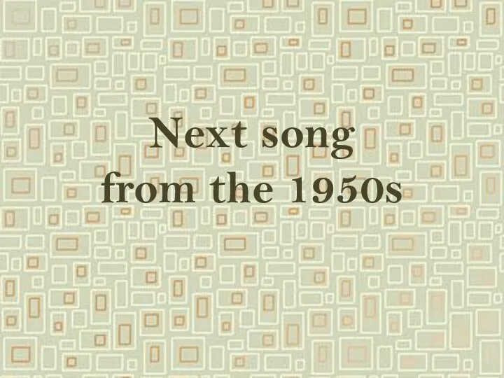 Next song from the 1950s