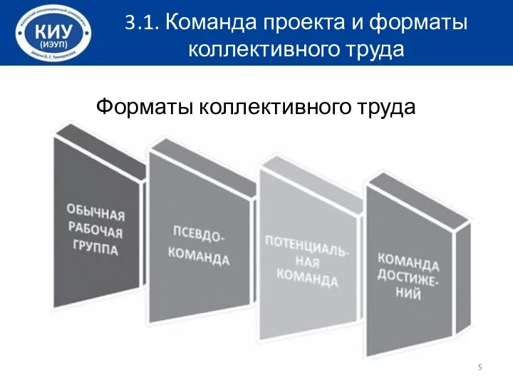 3.1. Команда проекта и форматы коллективного труда Форматы коллективного труда