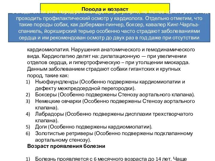 кардиомиопатия. Нарушения анатомического и гемодинамического вида. Кардиопатию делят на: дилатационную