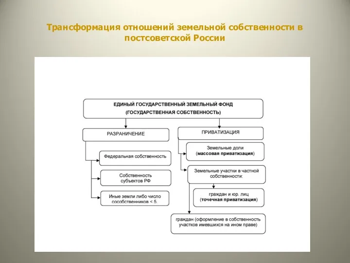 Трансформация отношений земельной собственности в постсоветской России