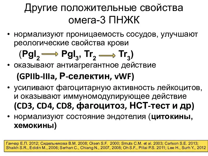 нормализуют проницаемость сосудов, улучшают реологические свойства крови (PgI2 PgI3, Tr2