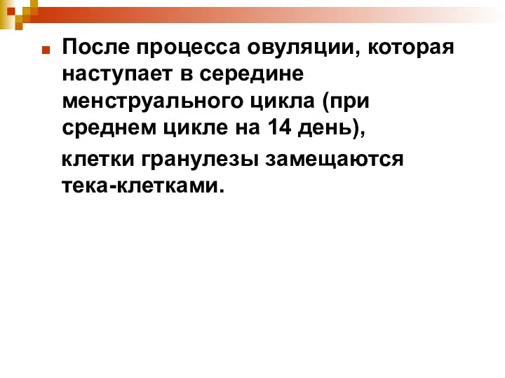 После процесса овуляции, которая наступает в середине менструального цикла (при