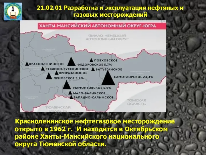 21.02.01 Разработка и эксплуатация нефтяных и газовых месторождений Красноленинское нефтегазовое