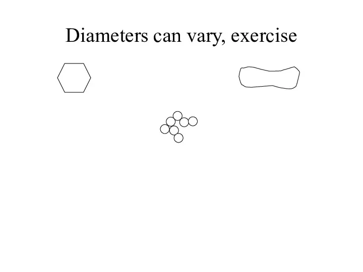 Diameters can vary, exercise
