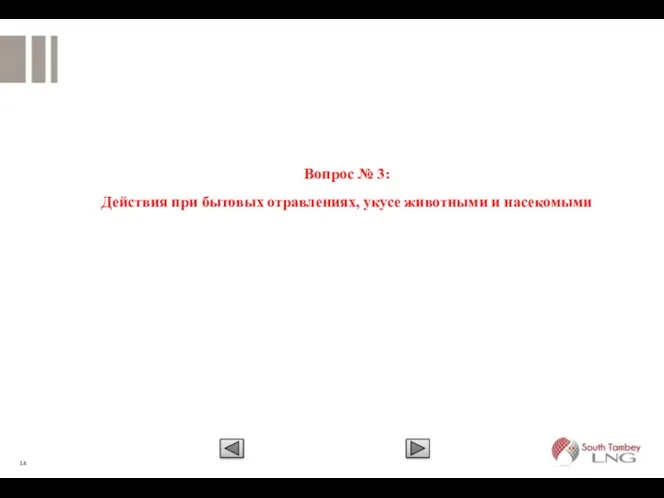 Вопрос № 3: Действия при бытовых отравлениях, укусе животными и насекомыми