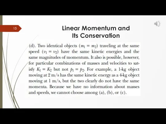 Linear Momentum and Its Conservation