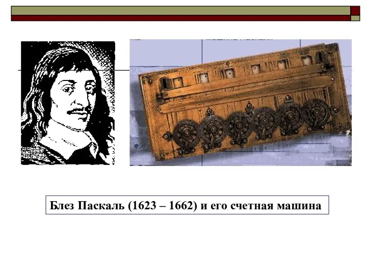 Блез Паскаль (1623 – 1662) и его счетная машина