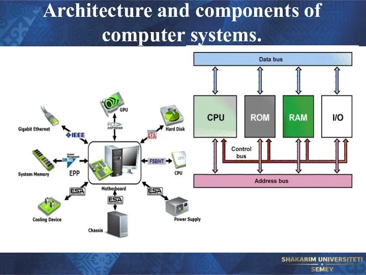 Architecture and components of computer systems.