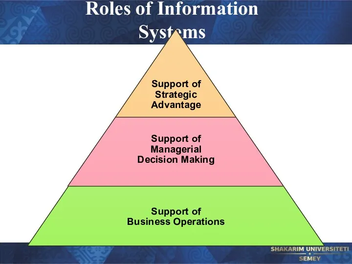 Roles of Information Systems