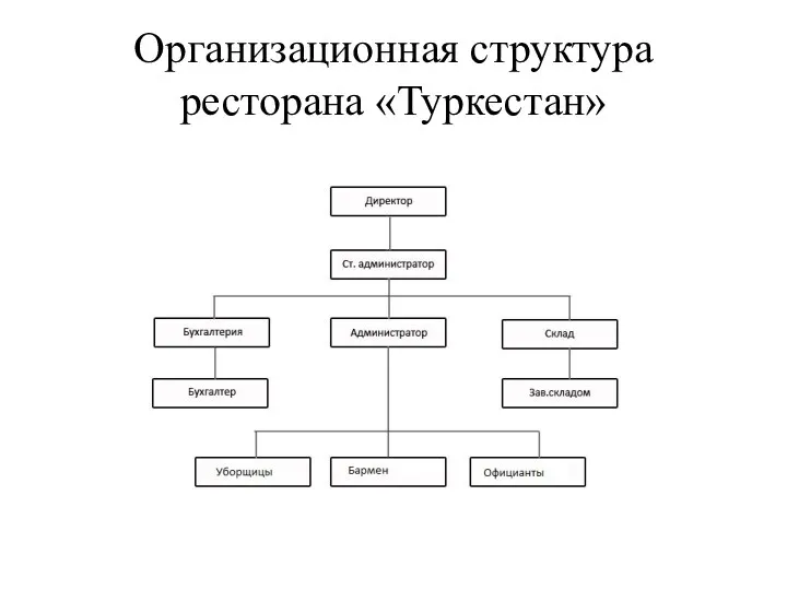 Организационная структура ресторана «Туркестан»
