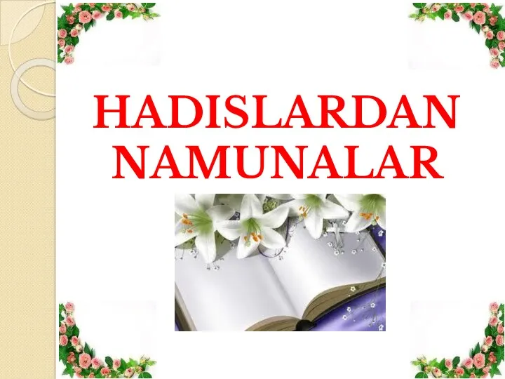 HADISLARDAN NAMUNALAR