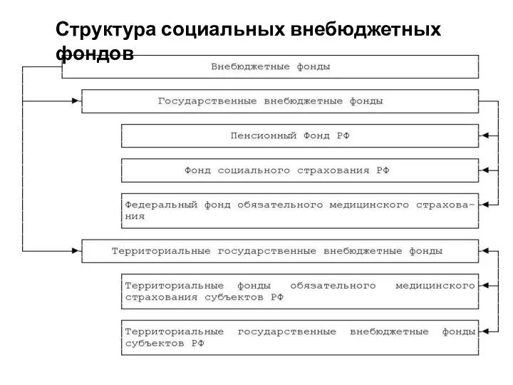 Структура социальных внебюджетных фондов