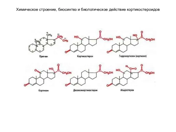 Химическое строение, биосинтез и биологическое действие кортикостероидов