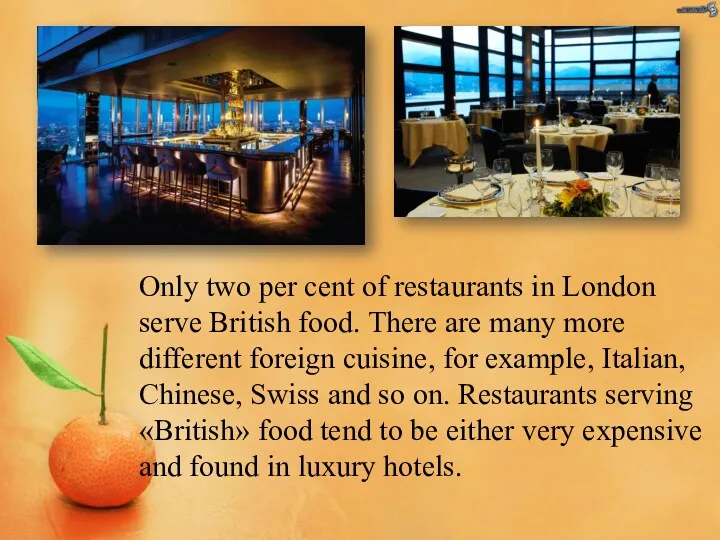 Only two per cent of restaurants in London serve British