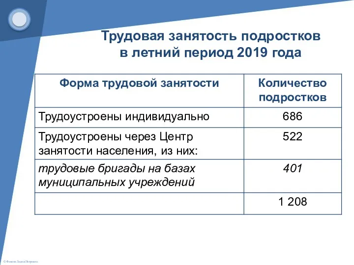 Трудовая занятость подростков в летний период 2019 года