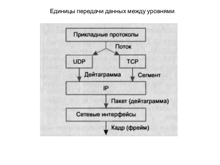 Единицы передачи данных между уровнями