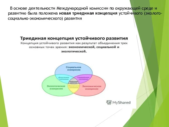 В основе деятельности Международной комиссии по окружающей среде и развитию