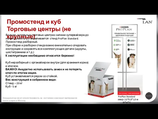 ProPlan Standard Размер: 2,0*0,8*1,0 м (в*ш*г) Куб ProPlan Промостенд и