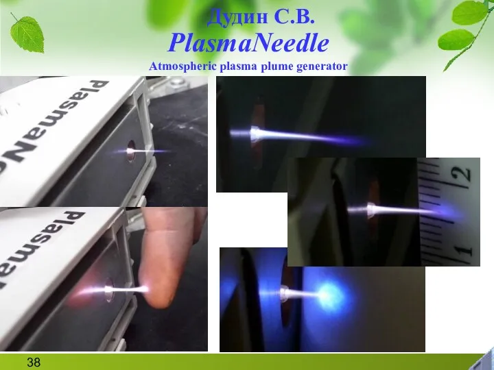 Дудин С.В. PlasmaNeedle Atmospheric plasma plume generator