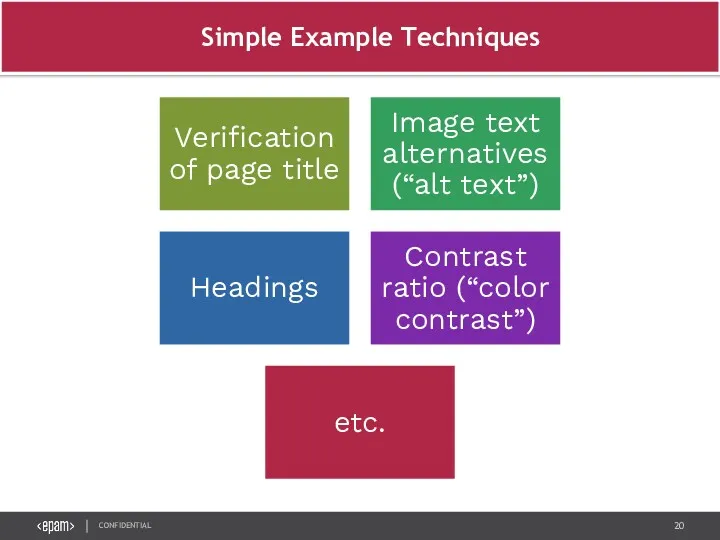 Simple Example Techniques