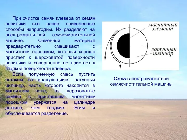 При очистке семян клевера от семян повилики все ранее приведенные