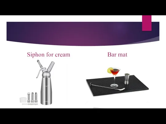 Siphon for cream Bar mat