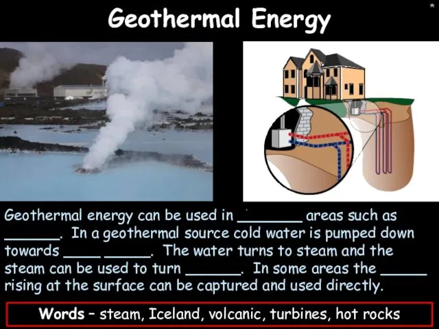 * Geothermal Energy