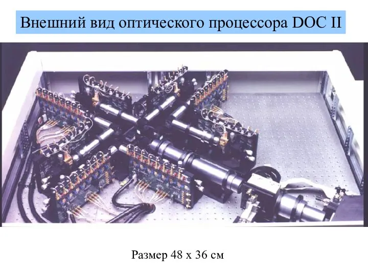 Внешний вид оптического процессора DOC II Размер 48 х 36 см