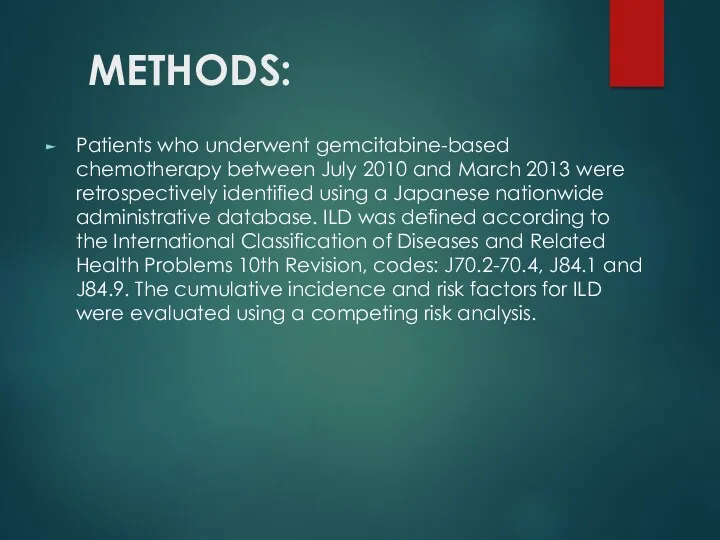 METHODS: Patients who underwent gemcitabine-based chemotherapy between July 2010 and
